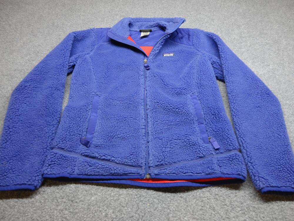 Patagonia Fleece Jacket Womens Medium Blue Full Zip Pockets Warm 23072FA13